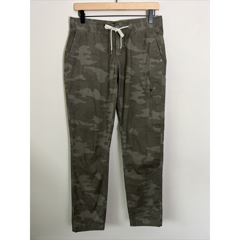Vuori Ripstop Pants Women's Size Small Green Camo Drawstring
